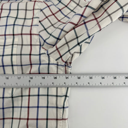 Vineyard Vines Murray Shirt Classic Fit Tattersall Plaid Button Down M White