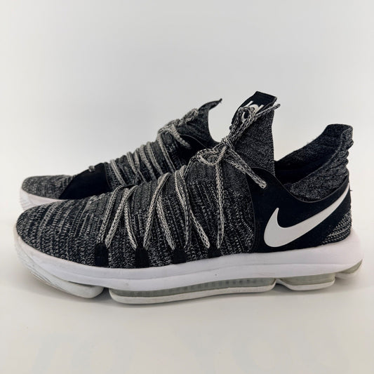 Nike Zoom KD 10 Oreo Basketball Shoes Flyknit Kevin Durant Black White Mens