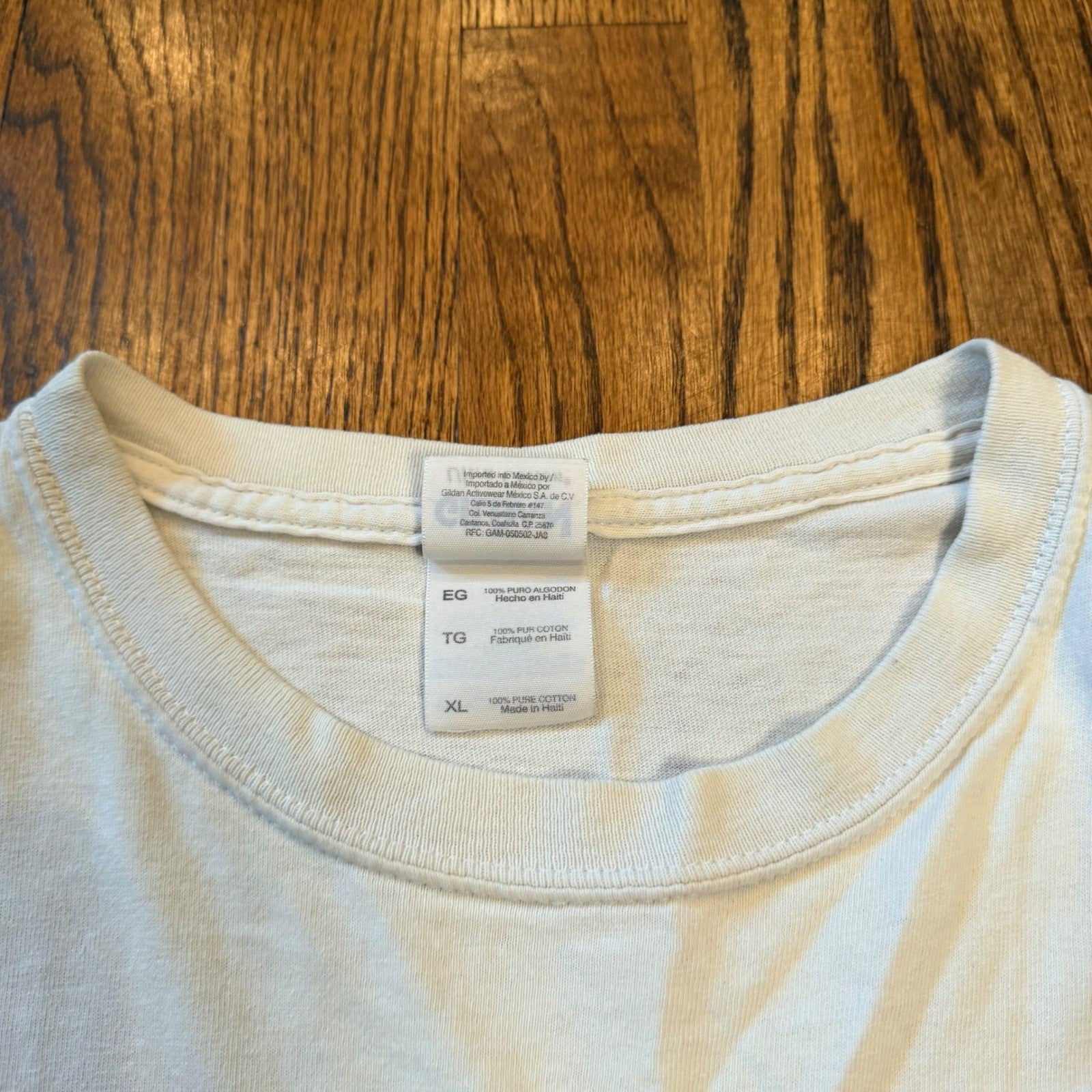 Gildan Don't Gamble With Safety Graphic T-Shirt XL White Short Sleeve