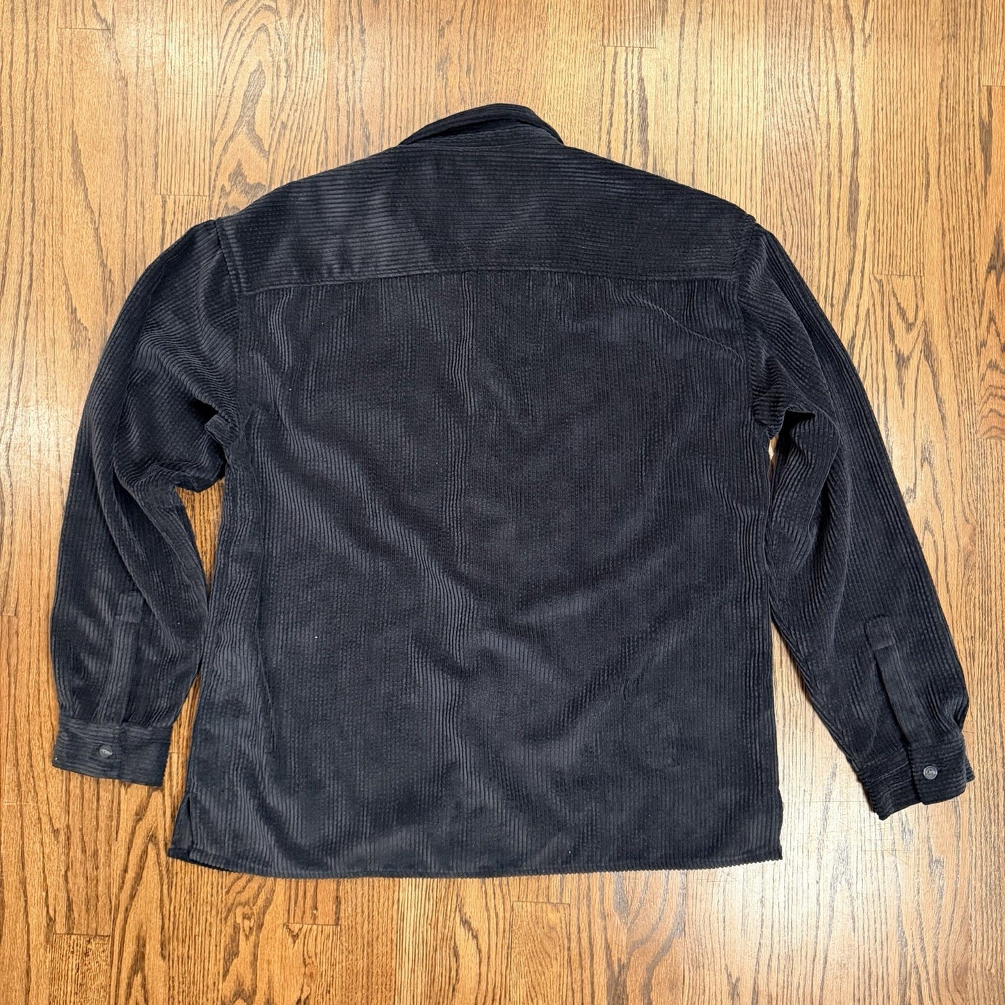 Forever 21 Casual Button Up Corduroy Shirt Black Size M men's