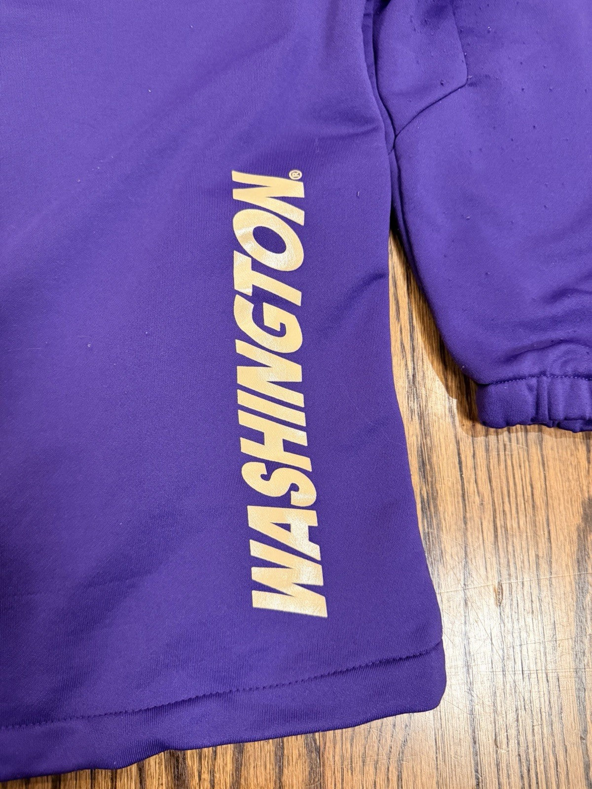 Washington Huskies Genuine Stuff 1/4 Zip Long Sleeve Pullover Men XL Purple