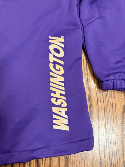 Washington Huskies Genuine Stuff 1/4 Zip Long Sleeve Pullover Men XL Purple