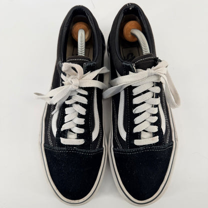 Vans Old Skool Classic Skate Shoes Low Top Black White Suede Canvas Mens 8.5