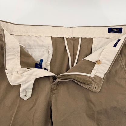 Polo Ralph Lauren Classic Fit Chino Pants Khaki Tan Cotton Twill 37x30 Mens