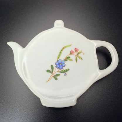 BIA Cordon Bleu Teapot Tea Bag Holders Set of 2 Floral White Porcelain One Size