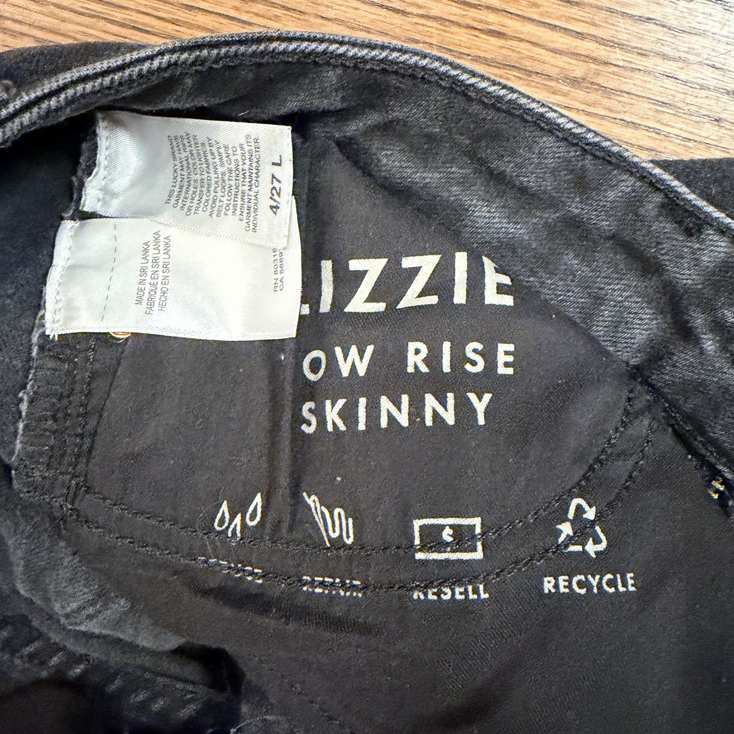 Lucky Brand Women's Lizzie Low-Rise Skinny Women’s Jeans - Clean Black 4/27L