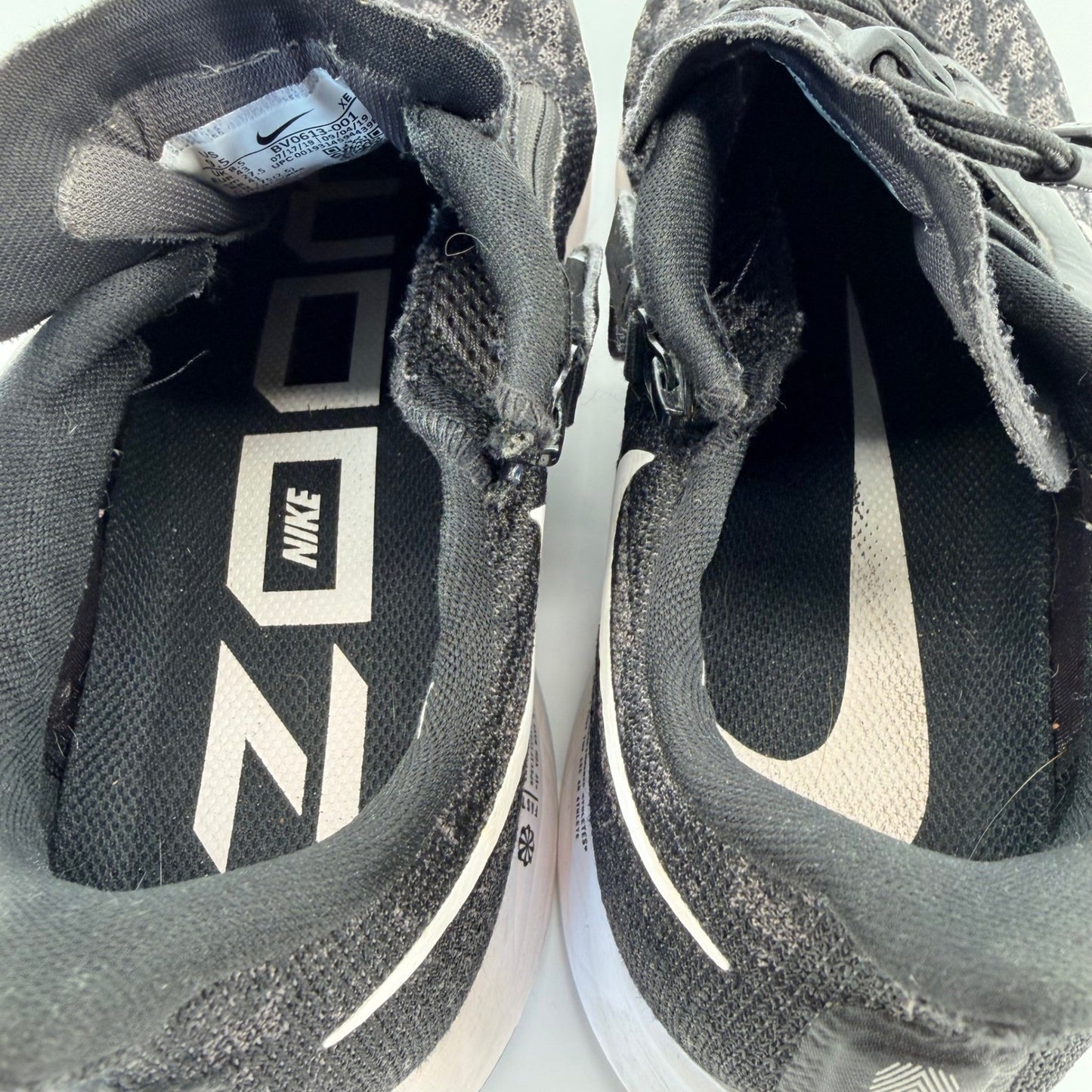 Nike Air Zoom Pegasus 36 FlyEase Running Shoes Black White BV0613-001 Mens 9.5