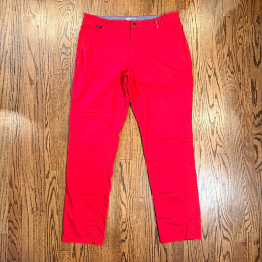 Nike Golf Modern Fit Dri-FIT Pants 36x32 Red Performance Trousers