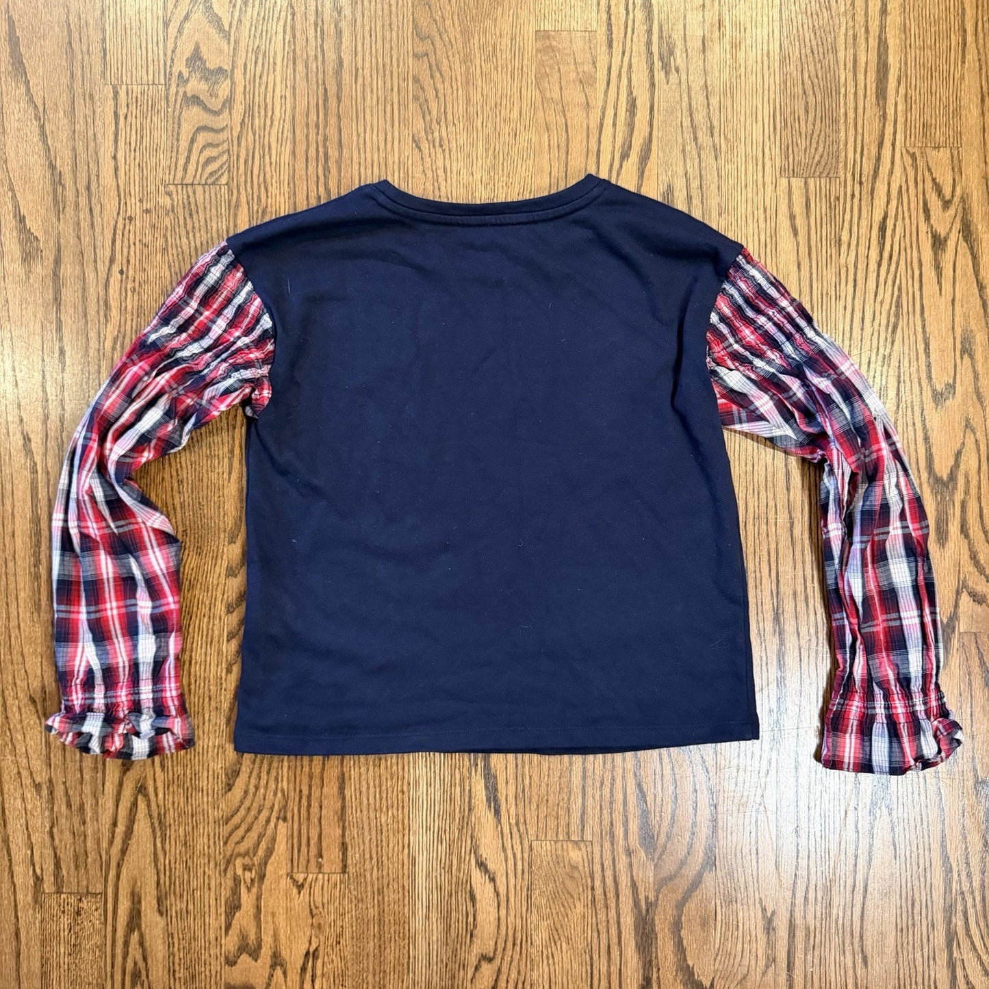 Tommy Hilfiger Women’s Mixed-Media Long Sleeve Sweatshirt Chili Pepper M