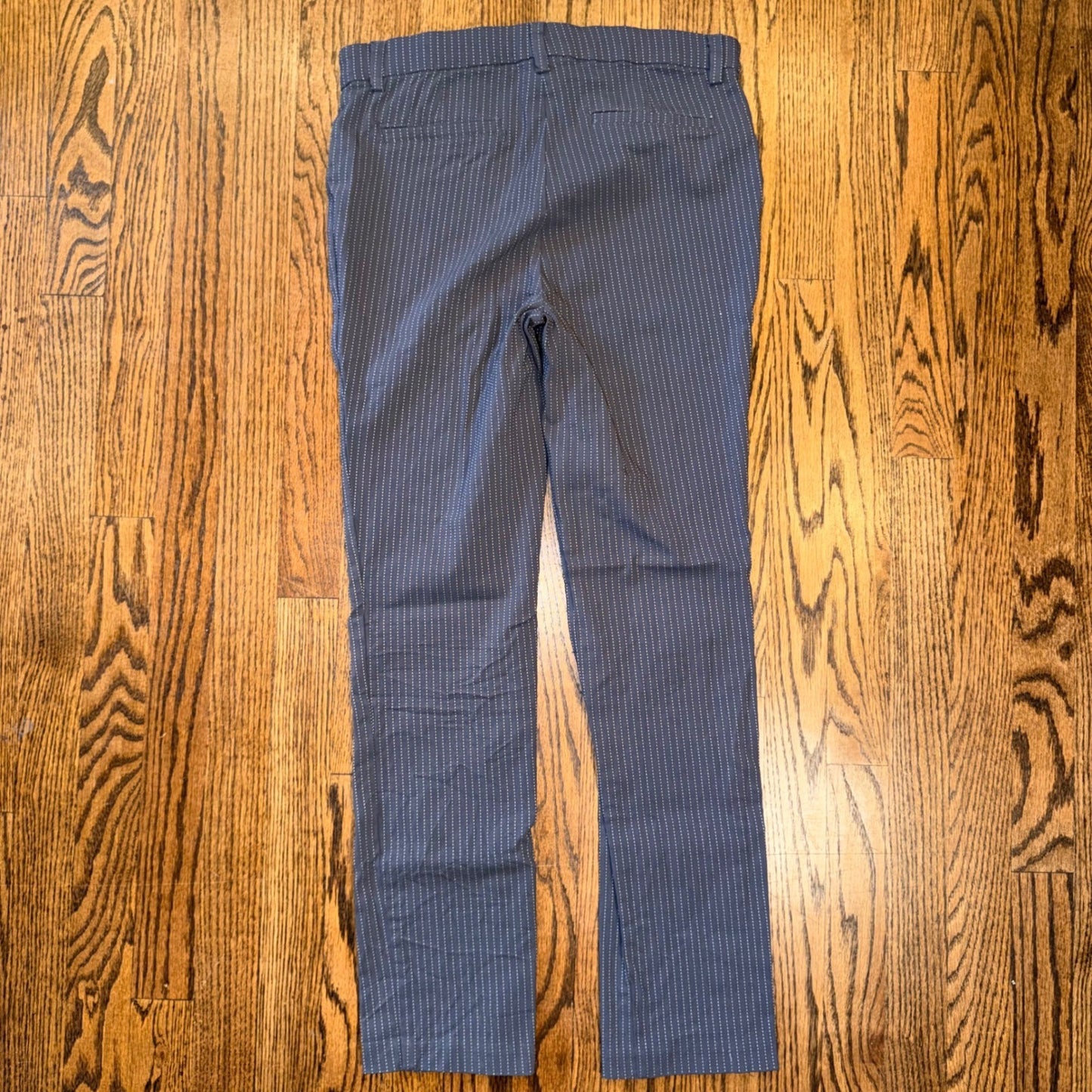 Rafaella Classic Pinstripe Dress Pants Comfort Waist Size 10 Navy Blue