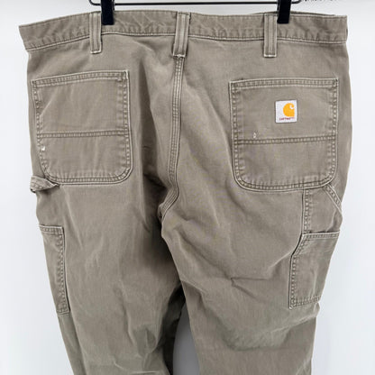 Carhartt Loose Fit Carpenter Pants Canvas Utility Workwear 38x31 Faded Green