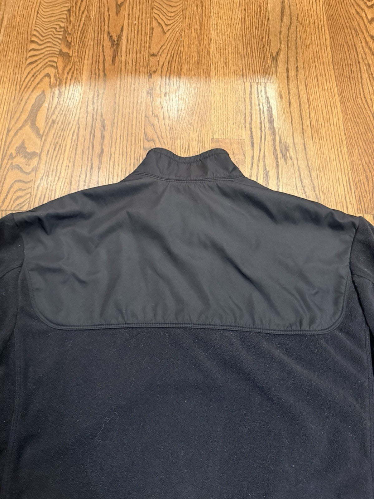 Vintage Y2K Nike Swoosh Logo Pullover Fleece Jacket Size M Black Zip Neck