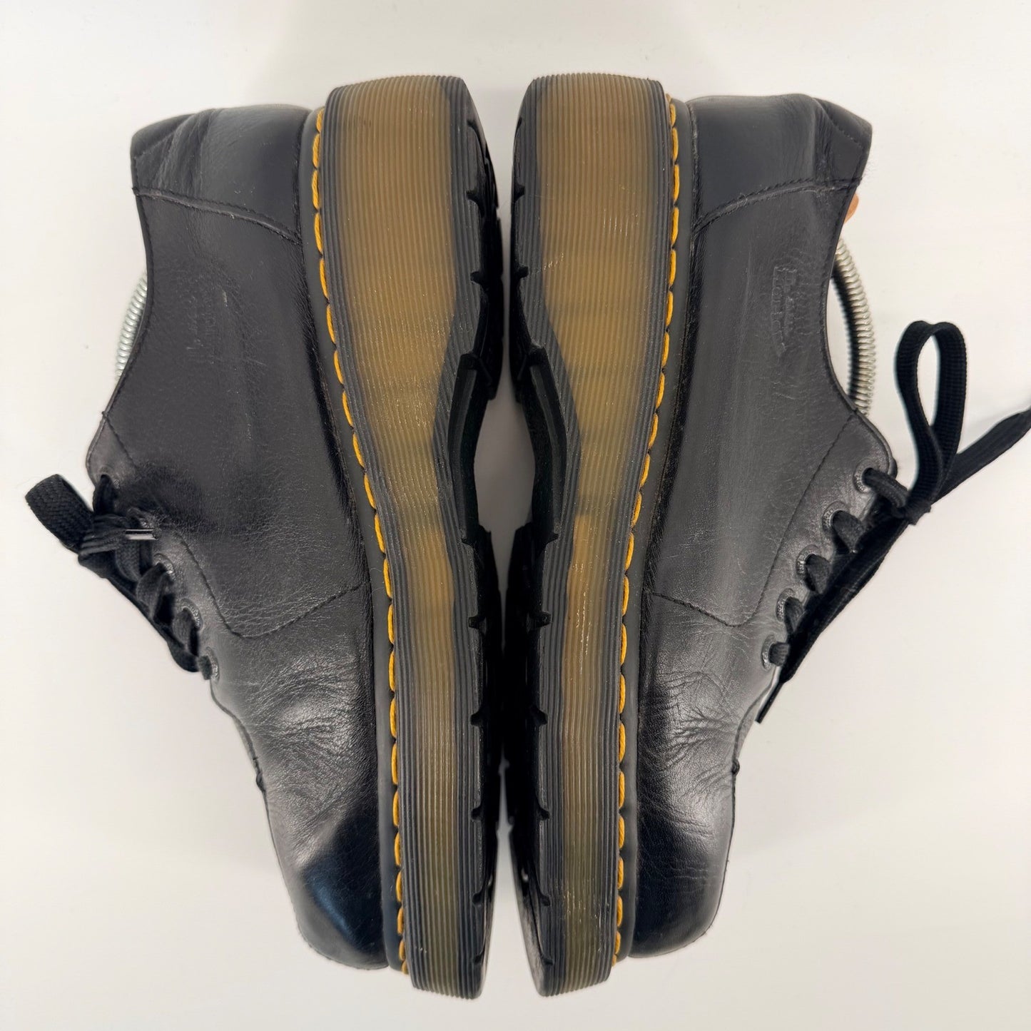 Dr. Martens Platform Square Toe Oxford Black Leather Shoes Unisex Men 8 Women 9