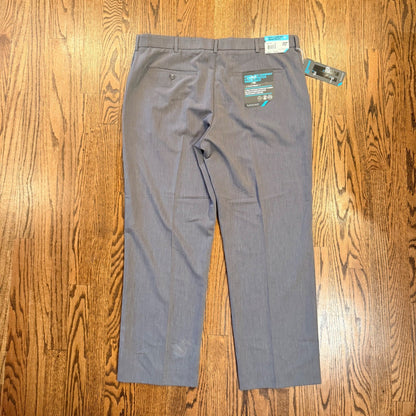 Savane Complete Comfort 4-Way Stretch Dress Pants 38x29 Grey Straight Fit