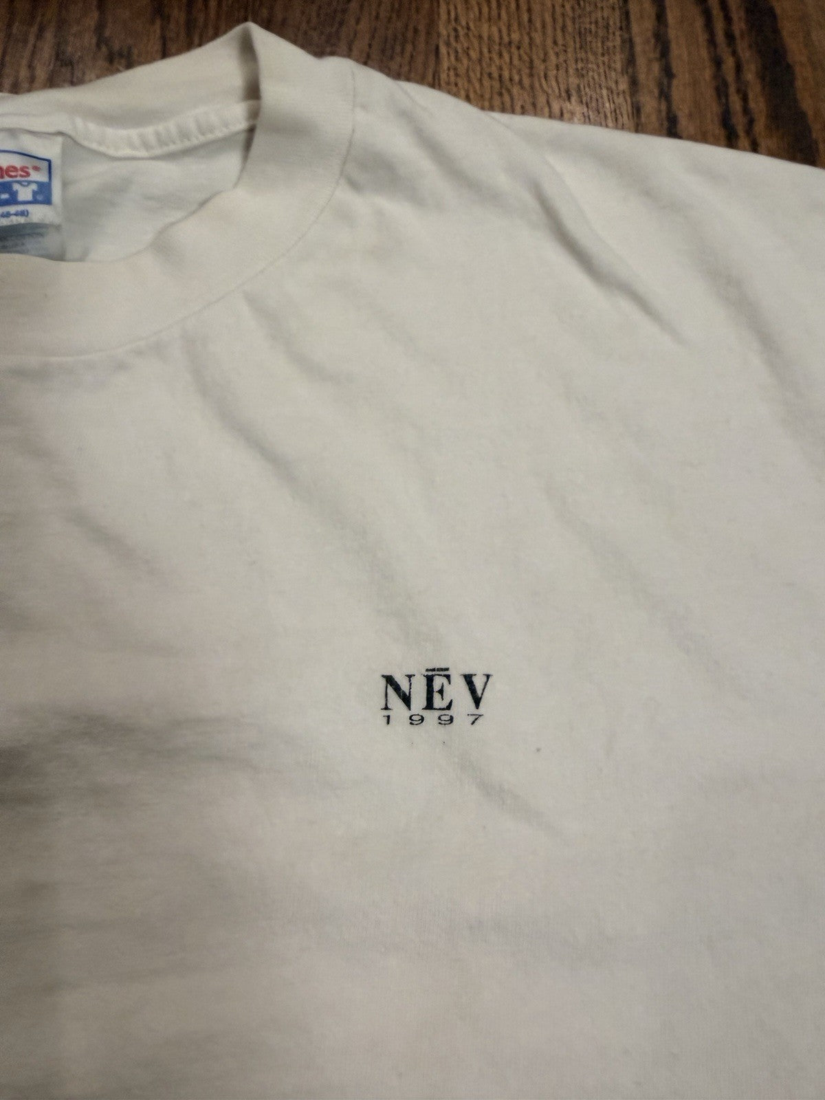 Vintage 90s NēV 1997 Basic T-Shirt Single Stitch White Size XL