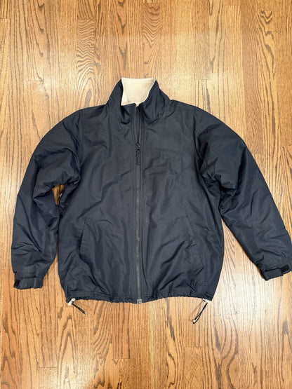 Cabelas Jacket Womens Small Black Nylon Full Zip Pockets Fleece Lined Outdoor