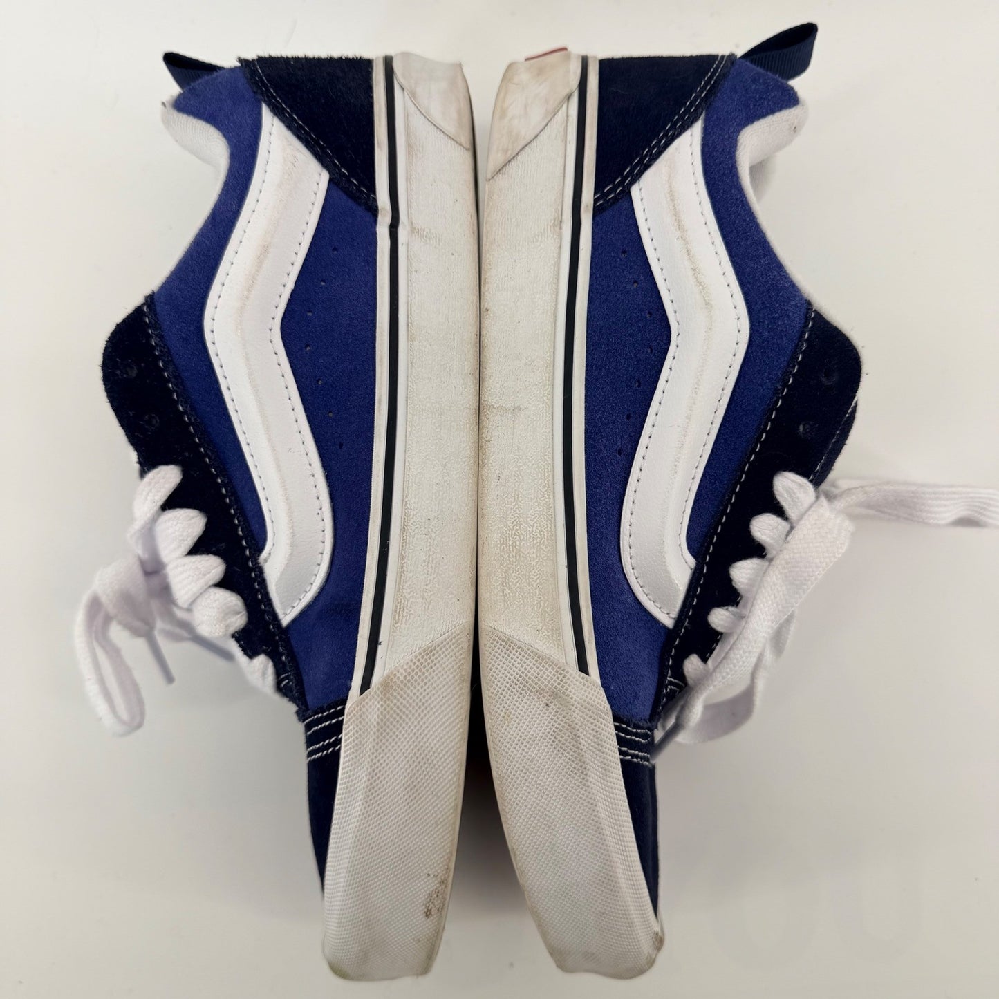 Vans Knu Skool Navy True White Chunky Skate Shoes 90s Retro Mens 9.5 Blue