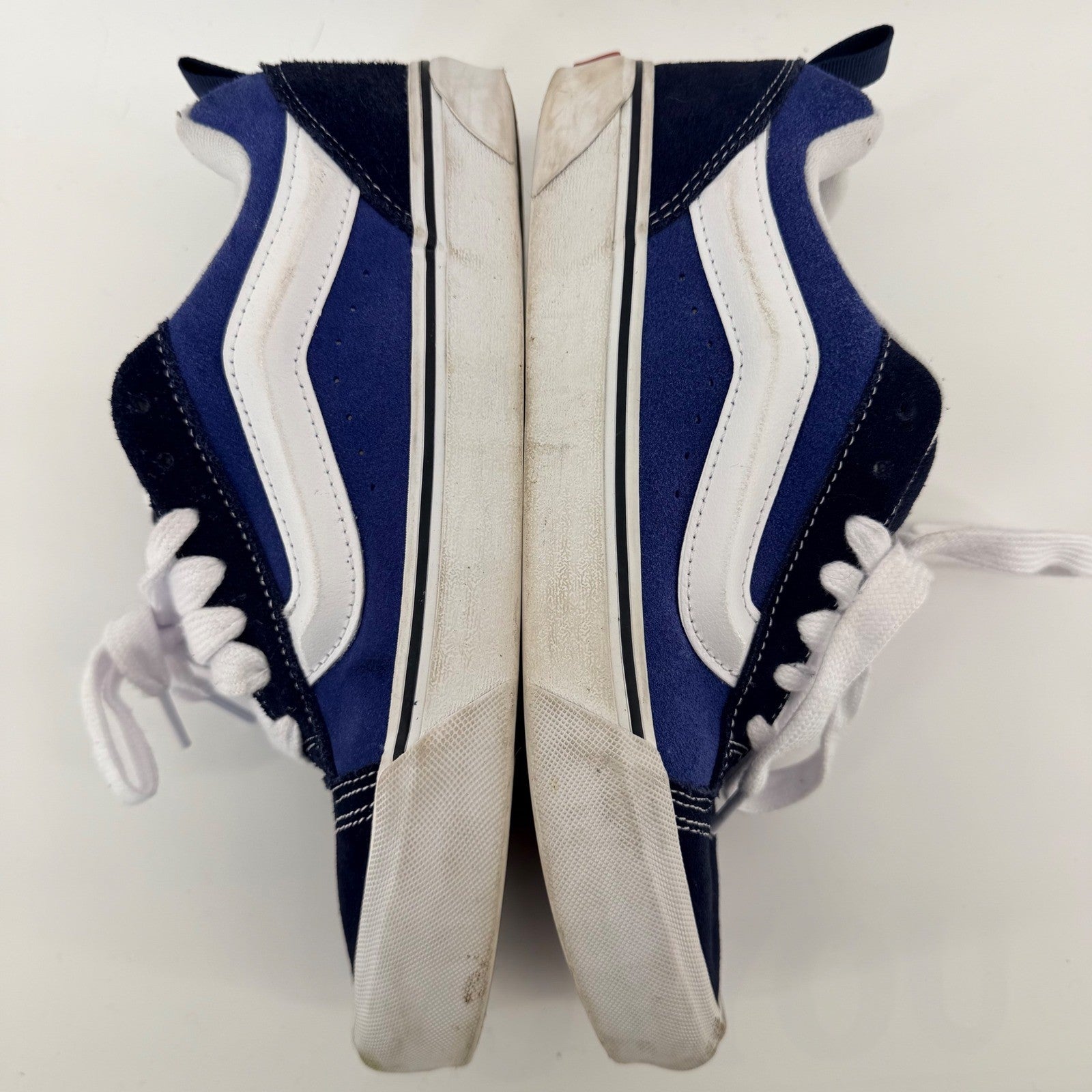 Vans Knu Skool Navy True White Chunky Skate Shoes 90s Retro Mens 9.5 Blue