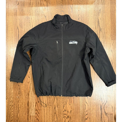 NFL G-III Seattle Seahawks Softshell Jacket Full Zip Fleece Lined XXL Black