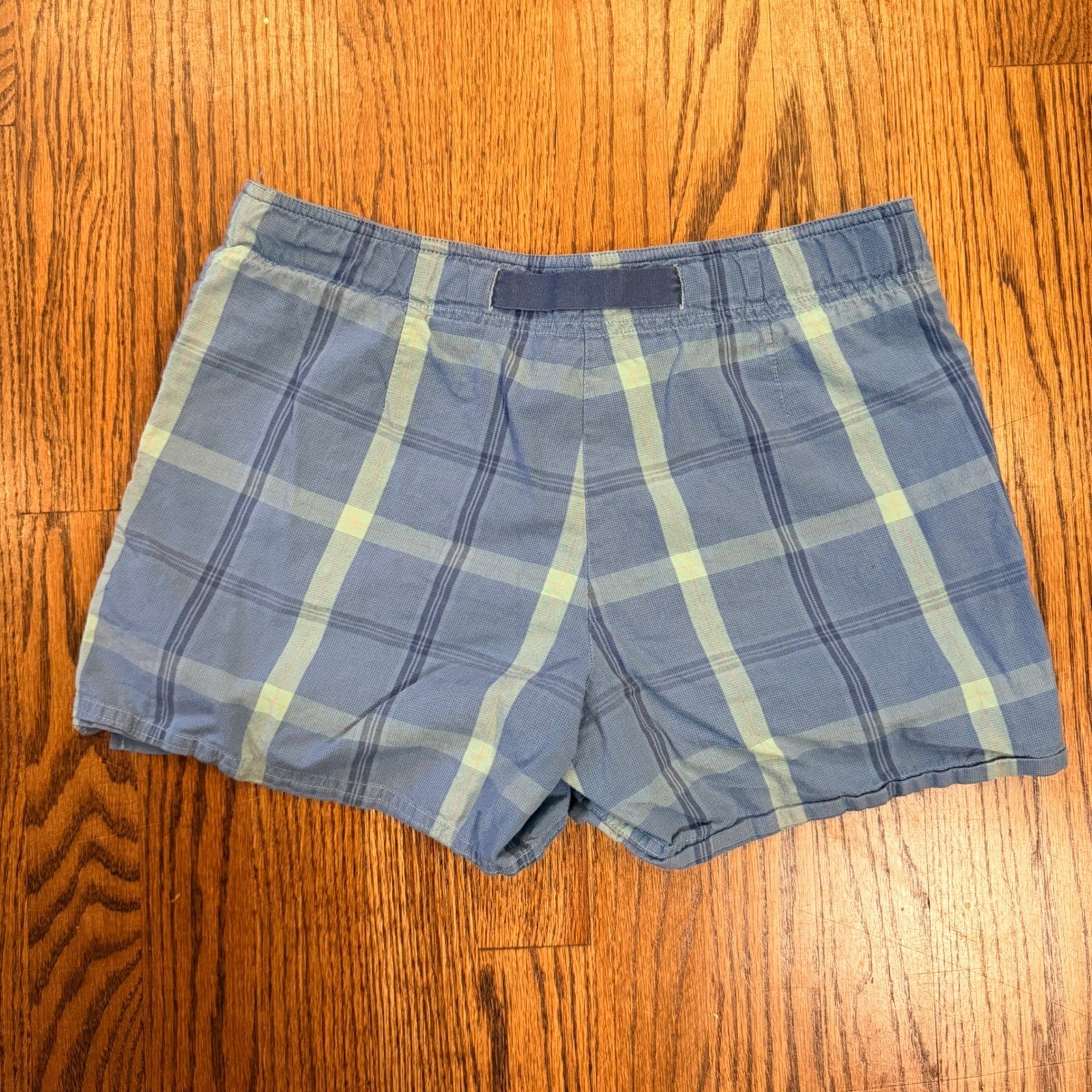 Tommy Bahama Relax Plaid Shorts Drawstring Waist Size 0 Blue Green