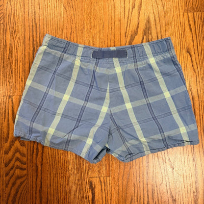 Tommy Bahama Relax Plaid Shorts Drawstring Waist Size 0 Blue Green