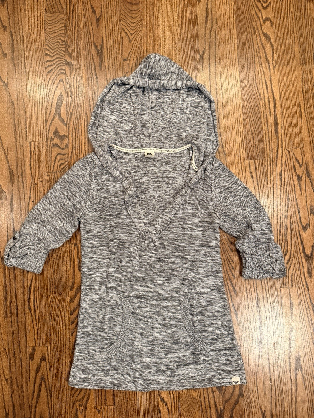 ROXY Sweater, Women's Size Medium, Black White, Knit, Pullover, V-neck