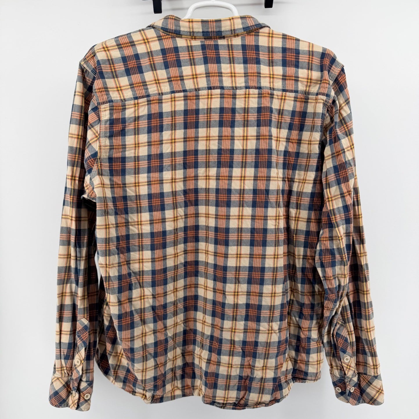 LRG Lng Wovens Plaid Button Down Shirt Long Sleeve Streetwear 3XL Blue Orange