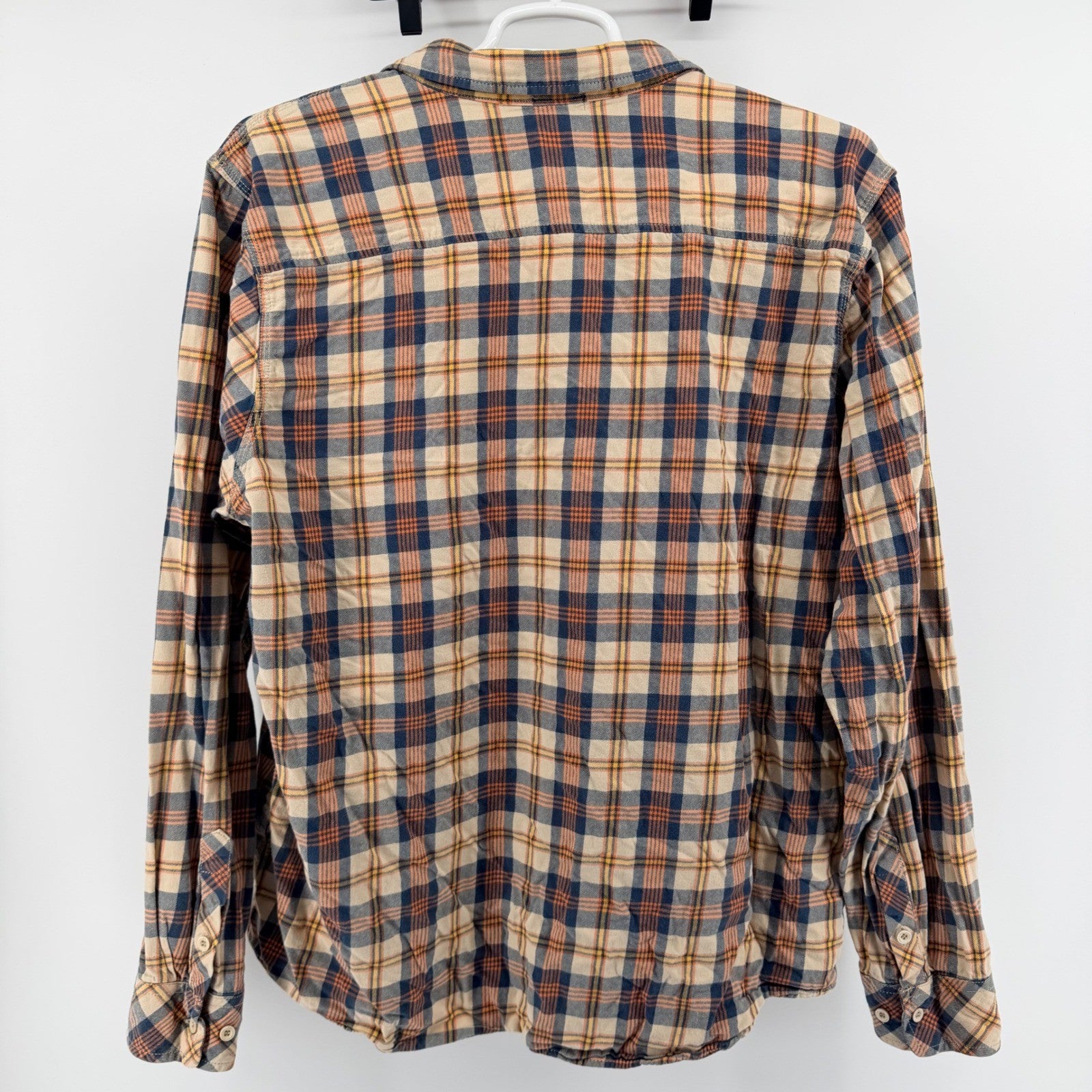 LRG Lng Wovens Plaid Button Down Shirt Long Sleeve Streetwear 3XL Blue Orange