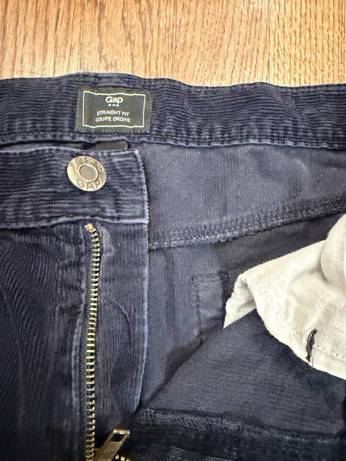 Gap Corduroy Pants Mens Size 34x32 Navy Straight Leg 2000s