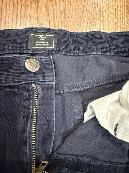 Gap Corduroy Pants Mens Size 34x32 Navy Straight Leg 2000s