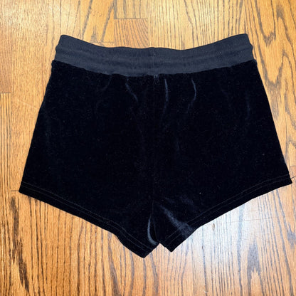 Romwe Velvet Rhinestone Cross Lounge Shorts Black Size S Small Y2K Goth Velore