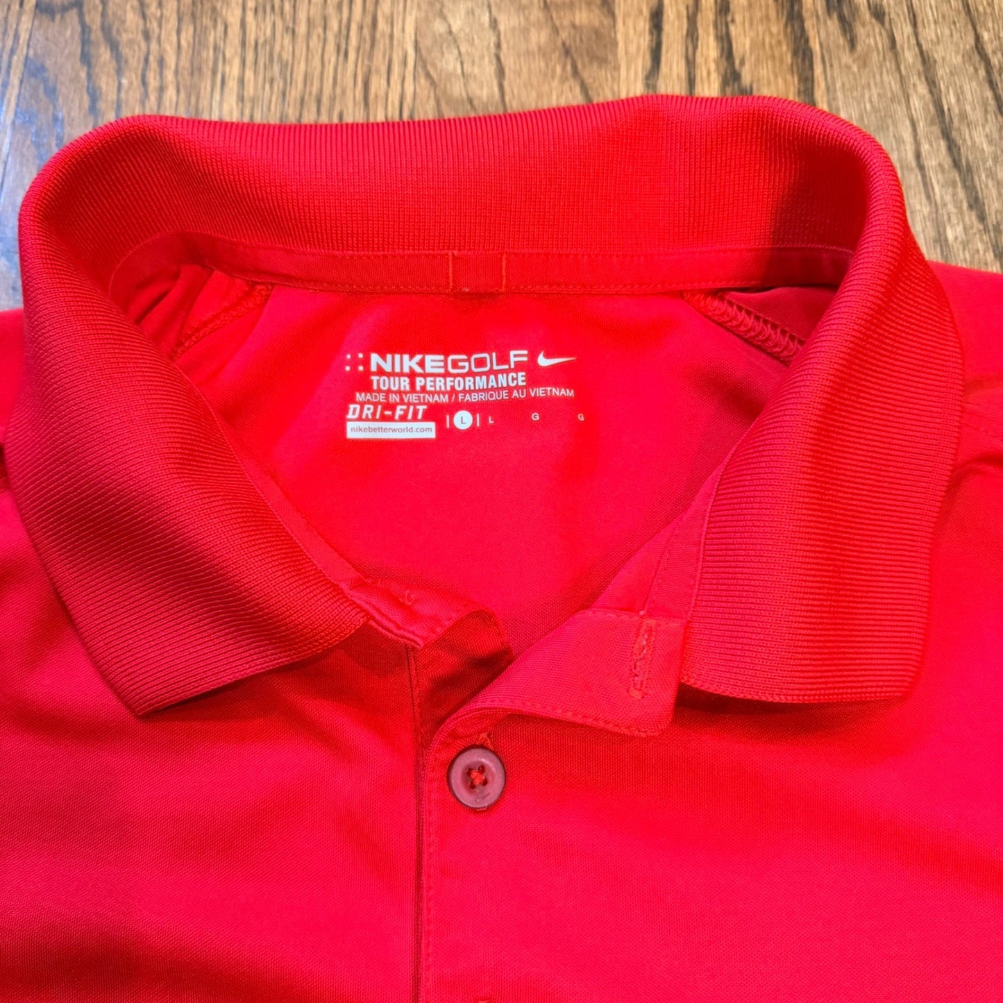 Nike Golf Tour Performance Dri-FIT Polo Shirt Mens Large Red
