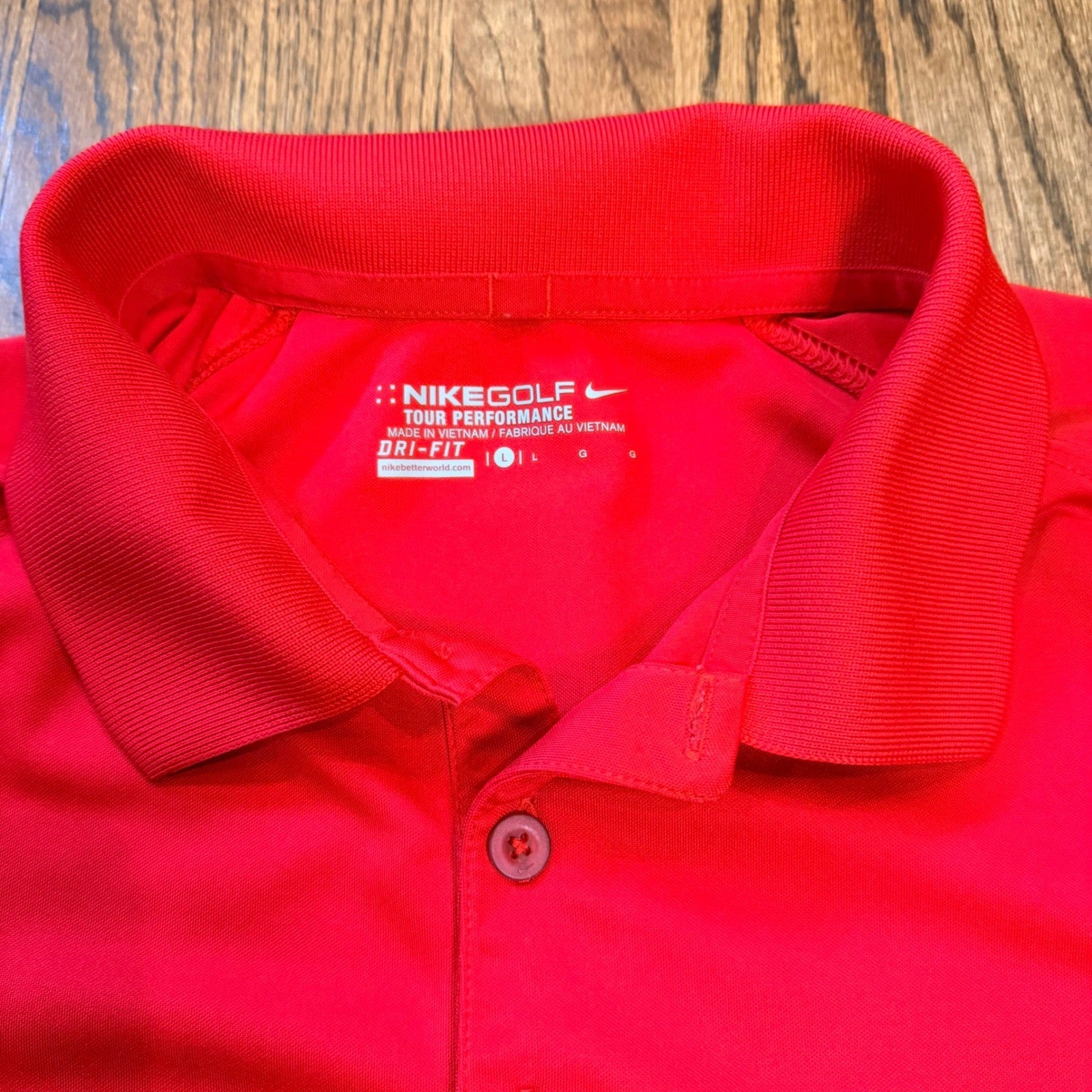 Nike Golf Tour Performance Dri-FIT Polo Shirt Mens Large Red