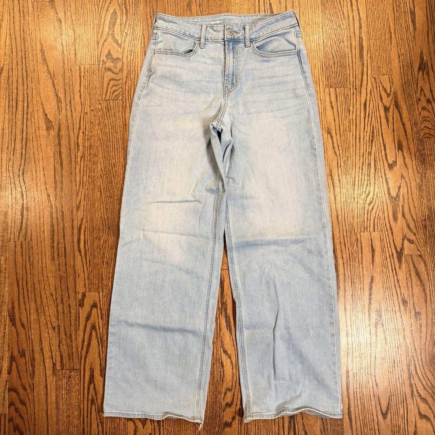Old Navy High Rise WOW Wide Leg San Catarina Light Blue Denim Jeans Womens 6