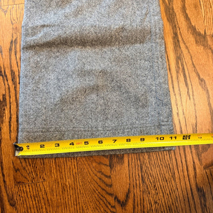 American Eagle Wool Blend Tweed Wide Leg Trousers Sz 14 Gray Herringbone Preppy