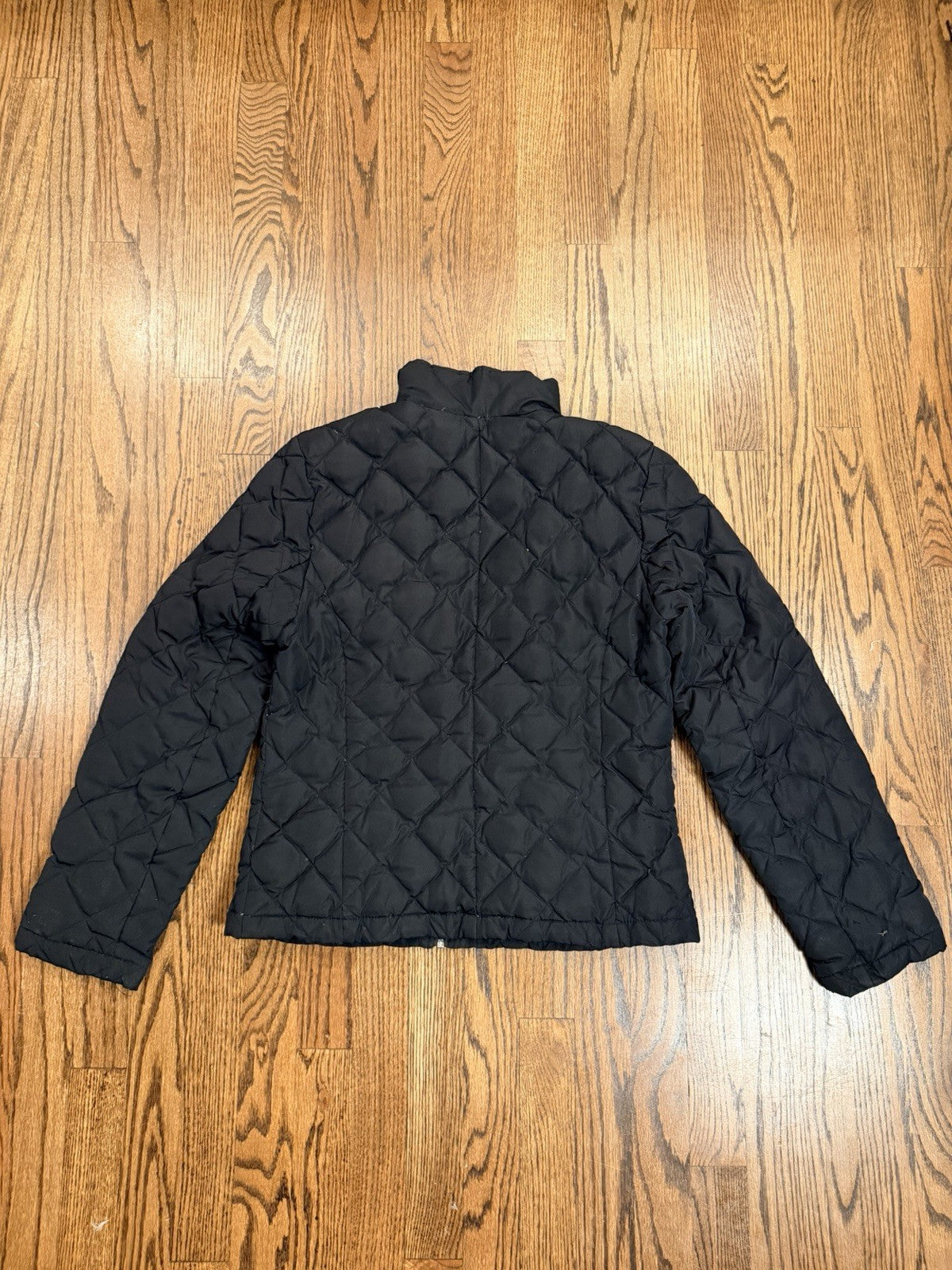 Kenneth Cole Reaction G-111 Apparel Womens Black Full Zip Puffer Jacket Medium
