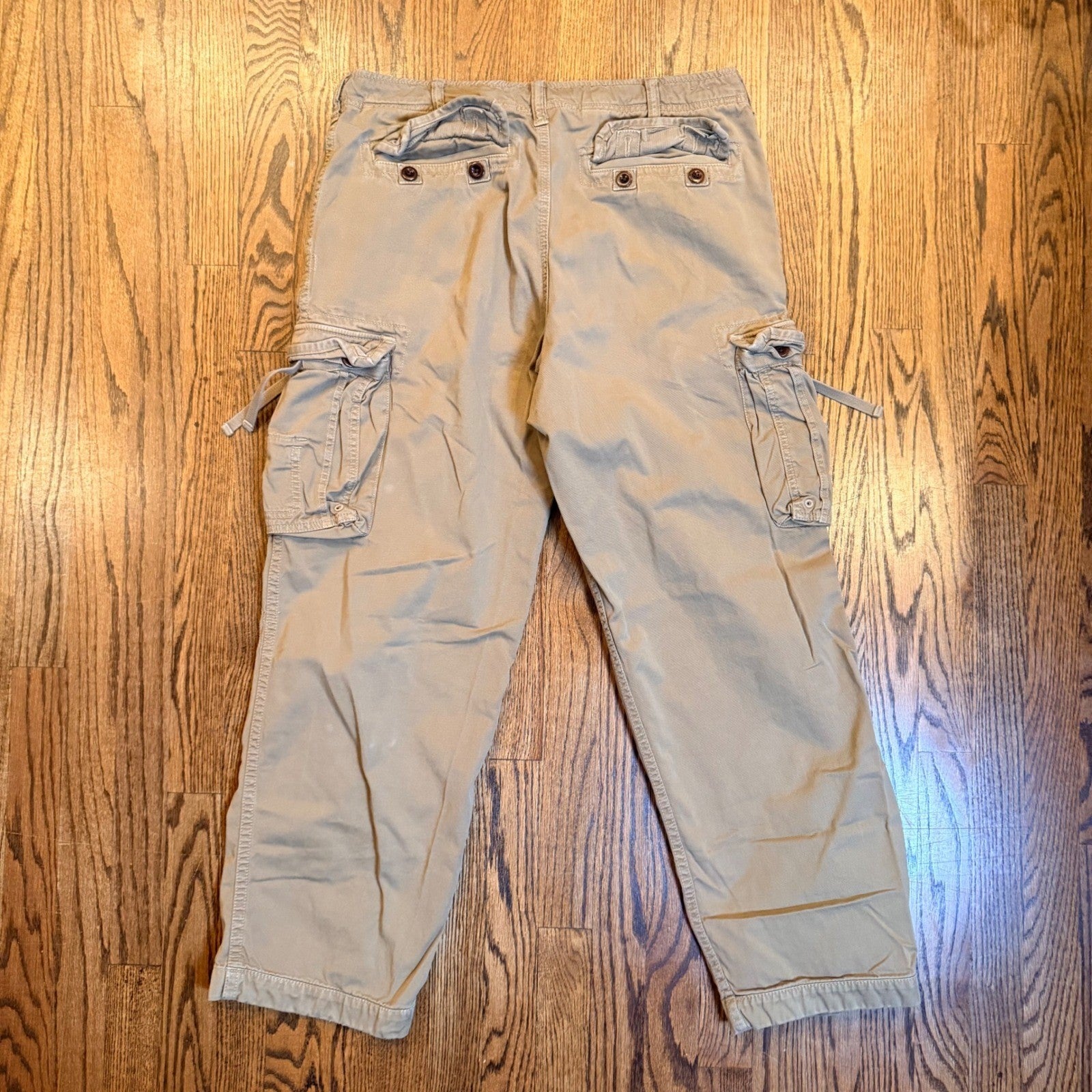 J. Crew Broken-In Cargo Pants Khaki Tan Cotton Utility 34x30 80981