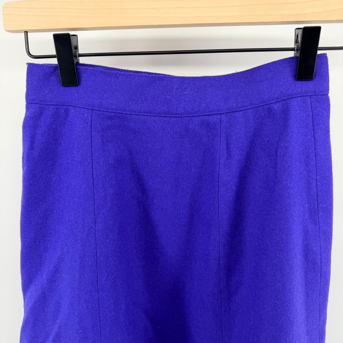 Pendleton Petite Vintage Wool Midi Skirt Purple A-Line High Waist 4P USA