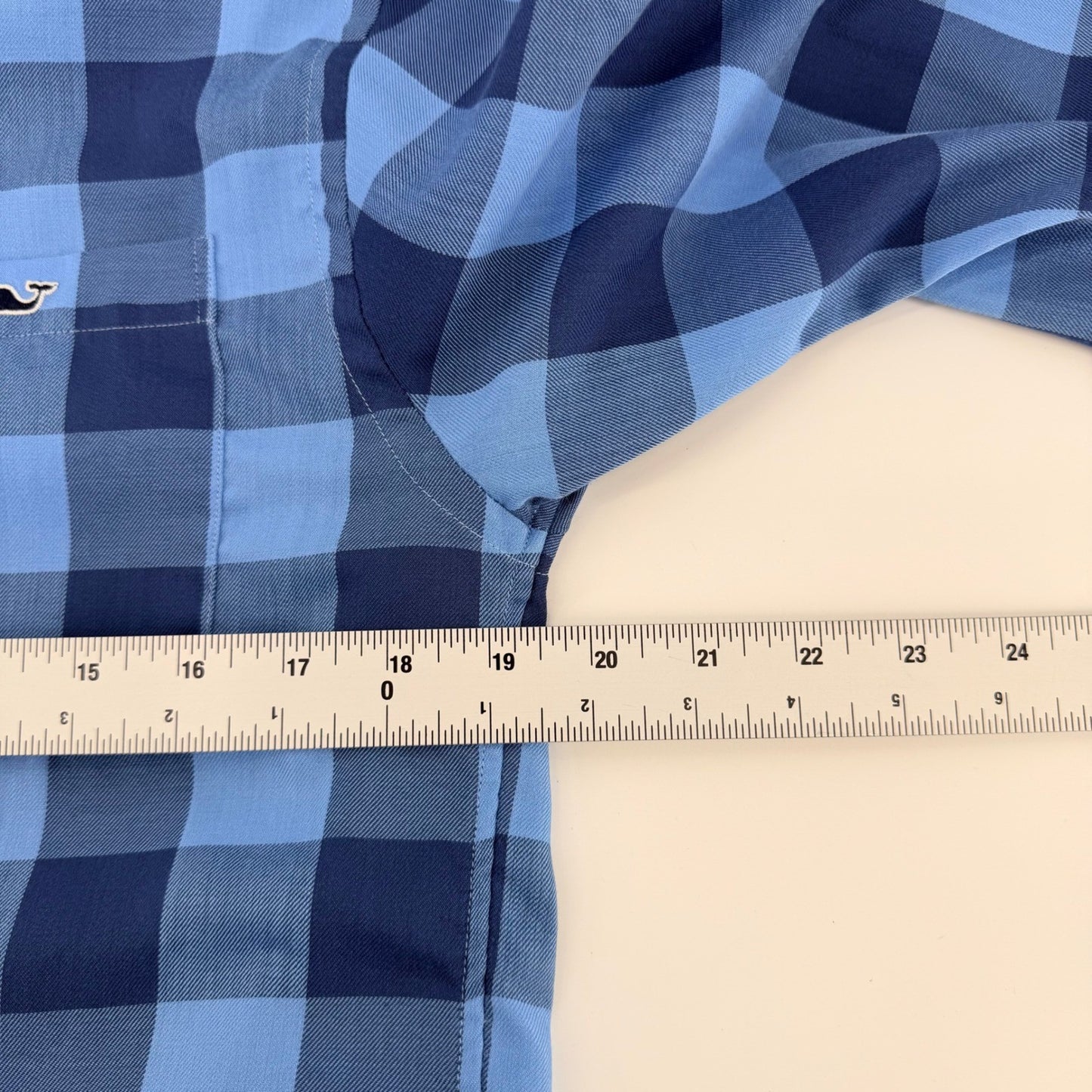 Vineyard Vines Performance Tucker Shirt Blue Buffalo Check Plaid Small 1W1954