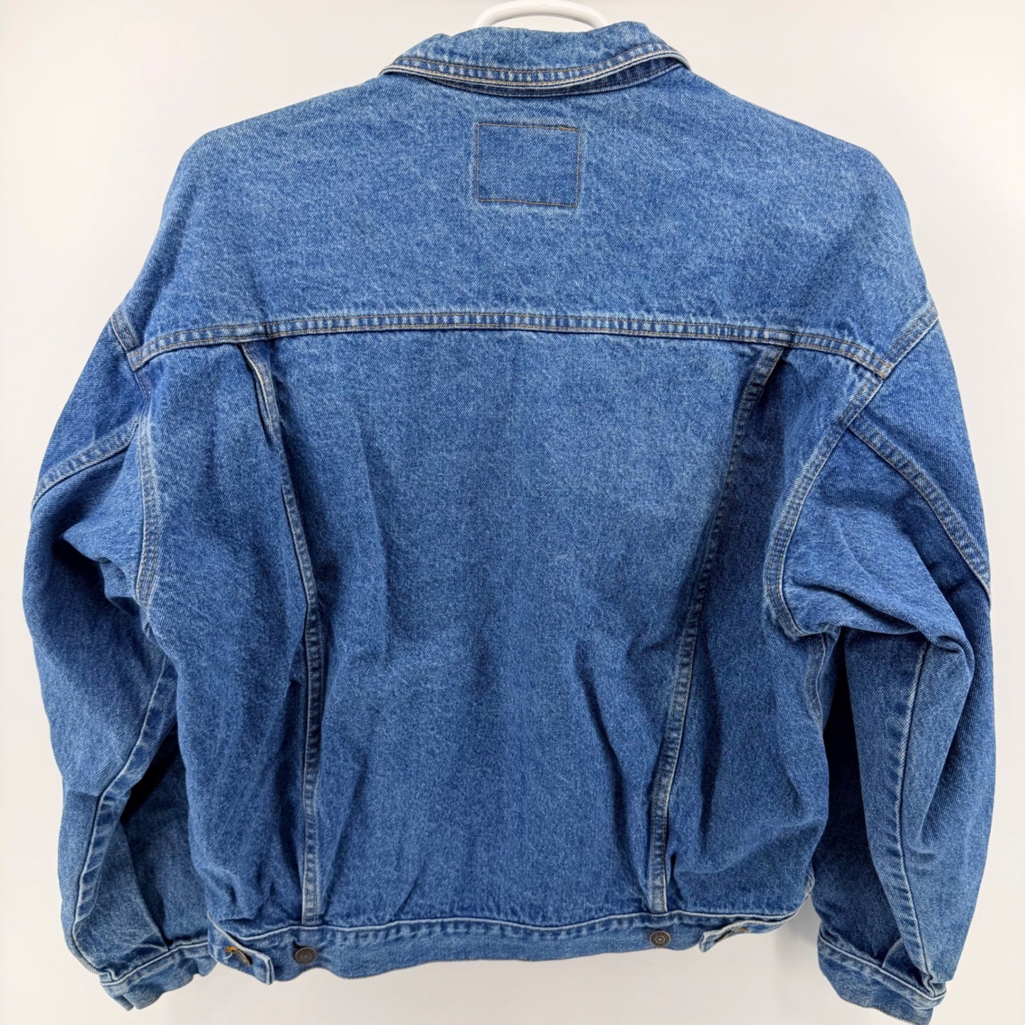 Jordache Vintage Denim Trucker Jacket 90s Rugged Cotton Blue Large
