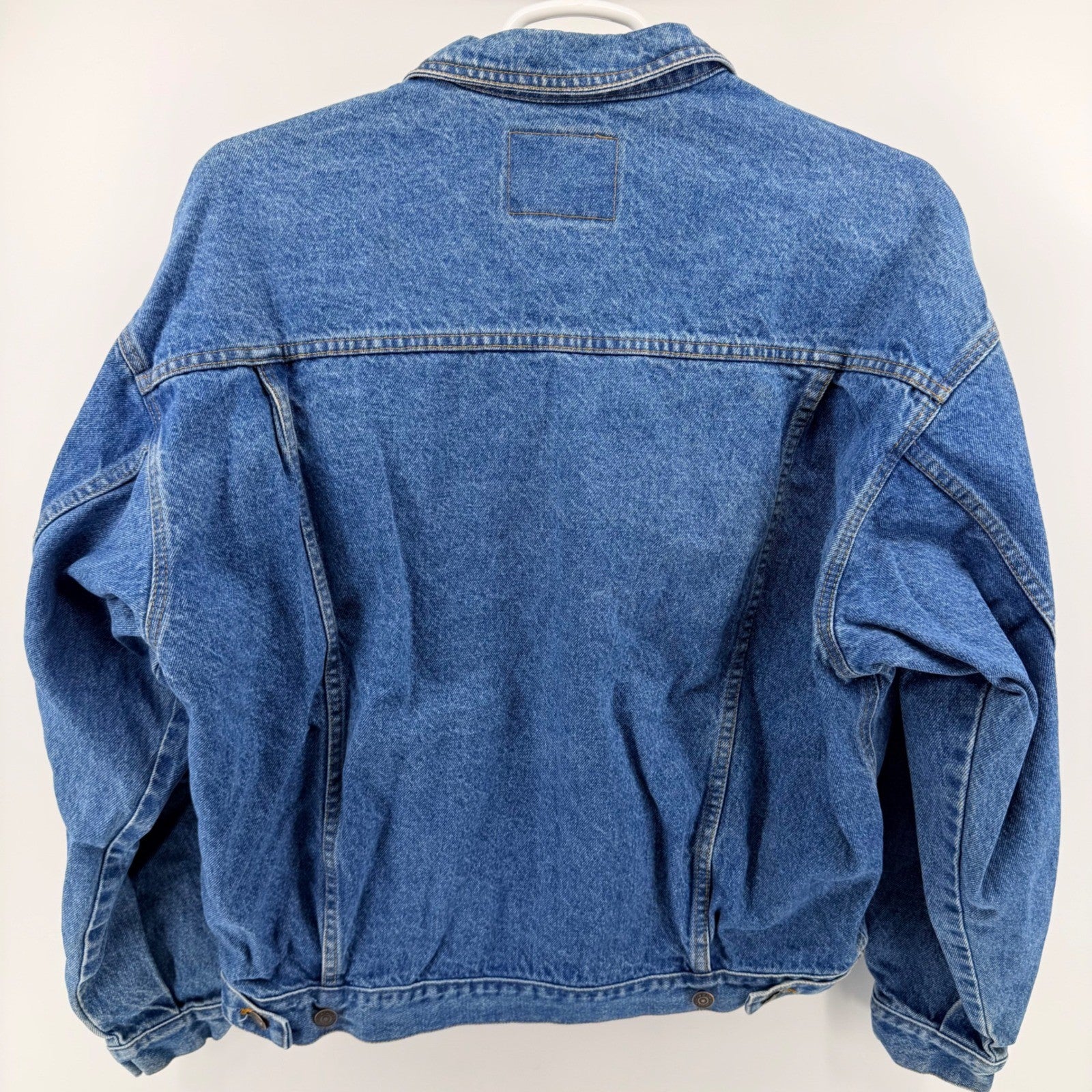 Jordache Vintage Denim Trucker Jacket 90s Rugged Cotton Blue Large