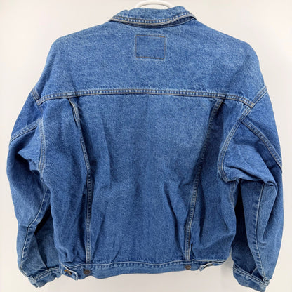 Jordache Vintage Denim Trucker Jacket 90s Rugged Cotton Blue Large