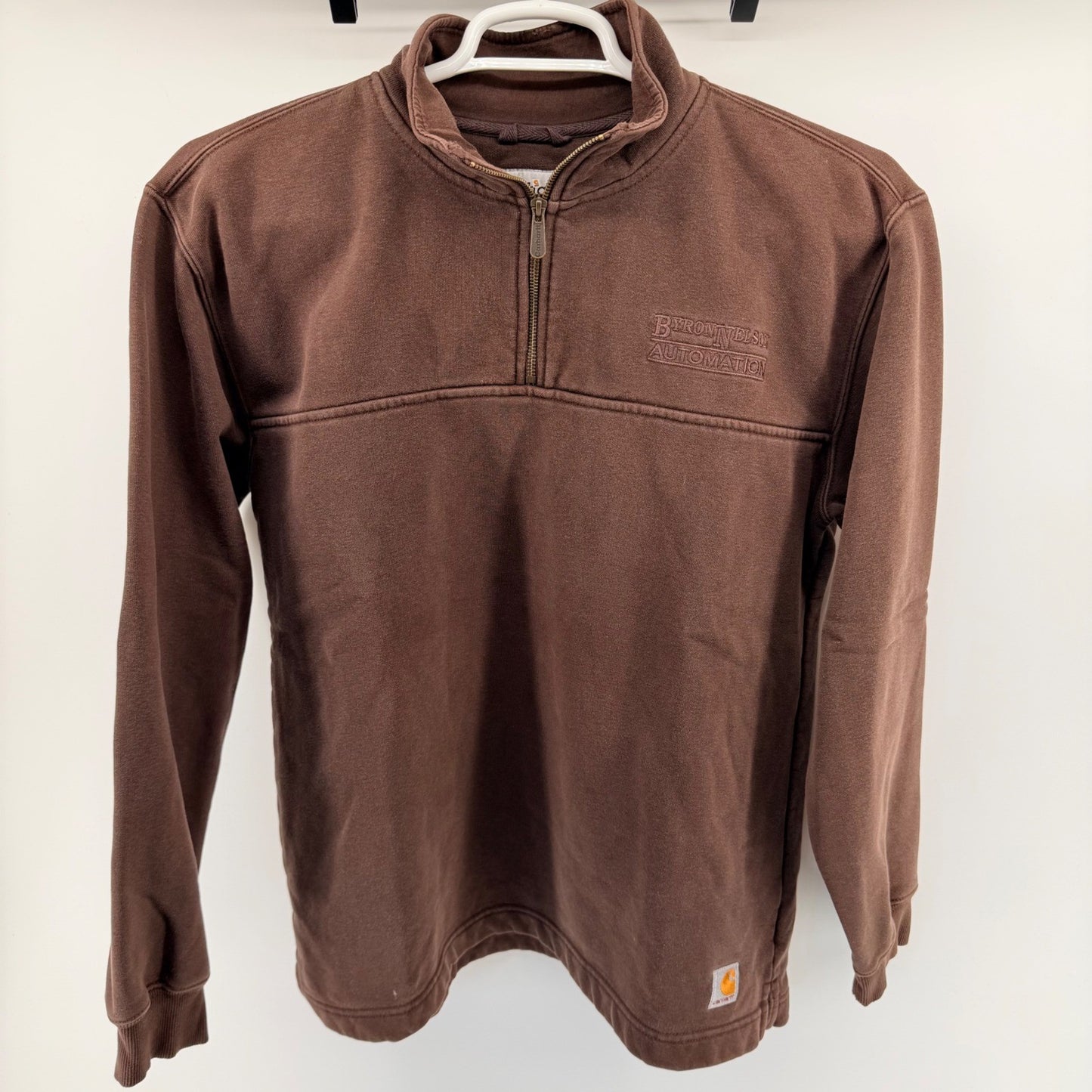 Carhartt Quarter Zip Pullover Brown Sweatshirt Workwear Gorpcore Size M Brown