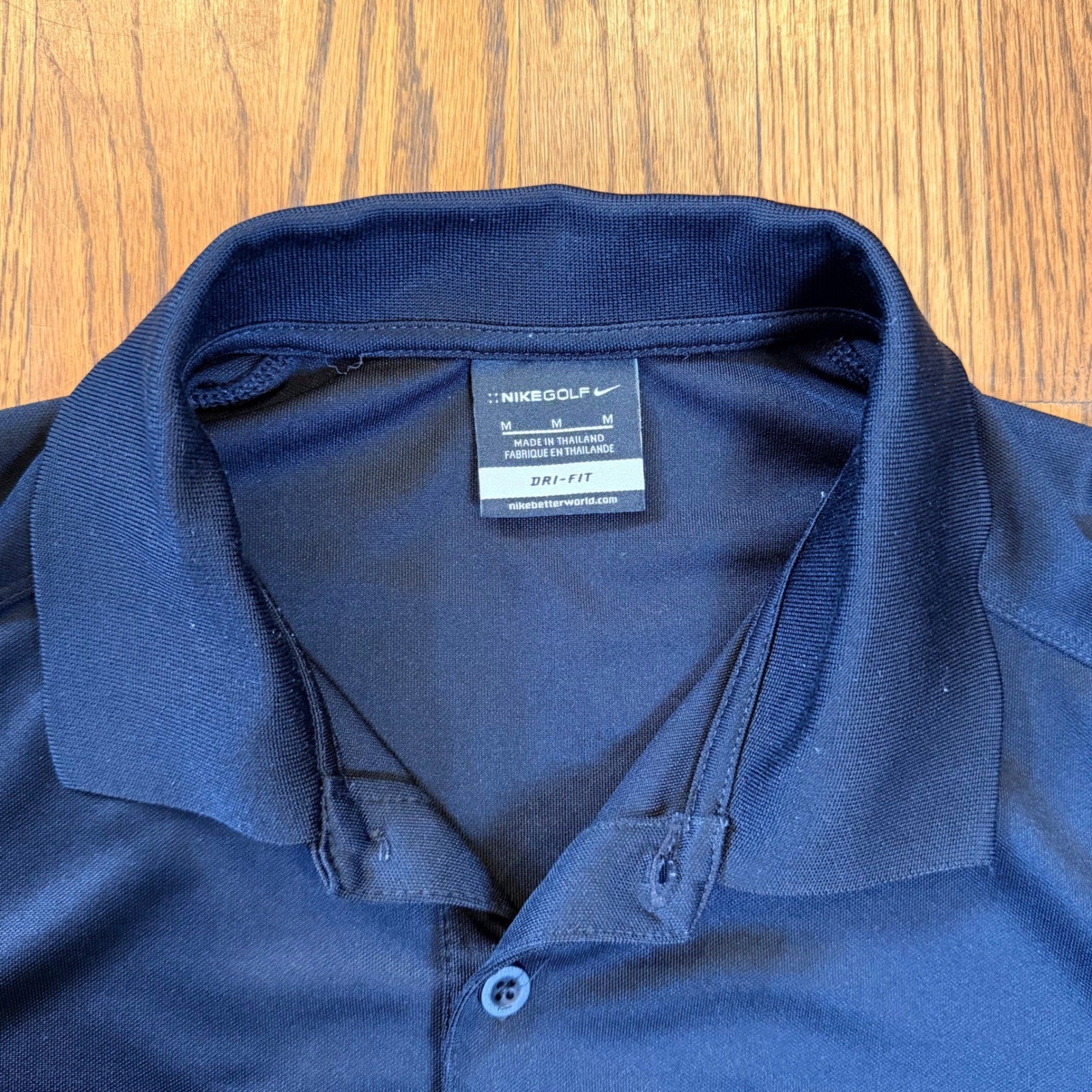 Nike Golf Dri-FIT Polo Shirt Short Sleeve Performance Swoosh Size M Black