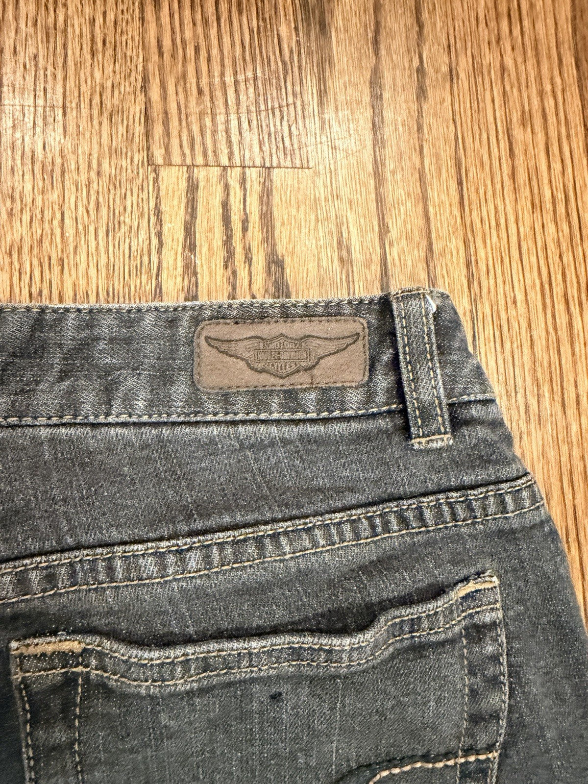 Harley-Davidson Women's Jeans Black Size 4 Long Stretch Bootcut