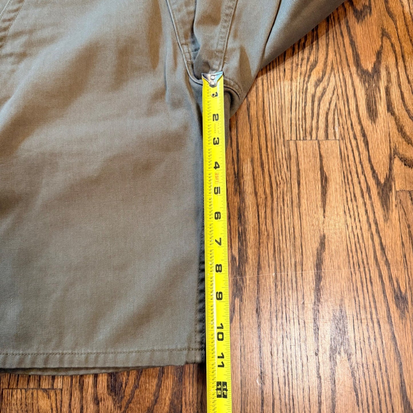 Free World Messenger Shorts Flat Front Twill Skate Size 31 Olive Green