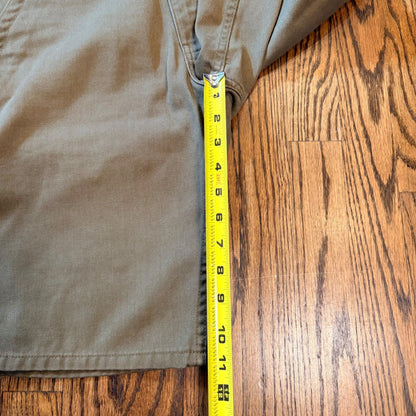 Free World Messenger Shorts Flat Front Twill Skate Size 31 Olive Green
