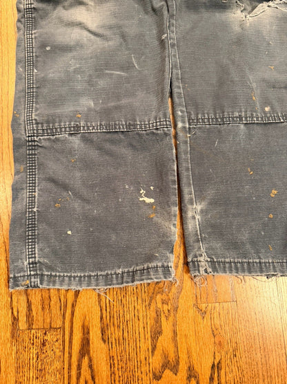 Wrangler Riggs Workwear Ripstop Pants 31x30 Blue Distressed Carpenter