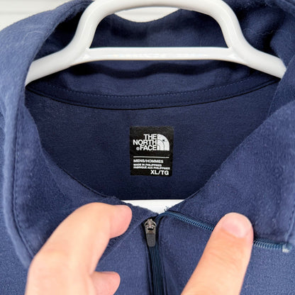The North Face Quarter Zip Pullover Navy Blue Athletic Performance XL Mens