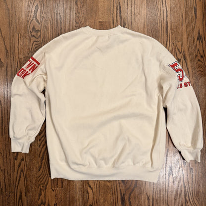 Divided H&M Oversized Printed Sweatshirt Light Beige Size M